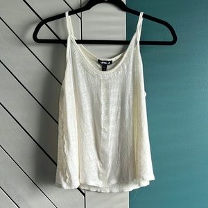 Cute beaded linen tank from express. Size small.